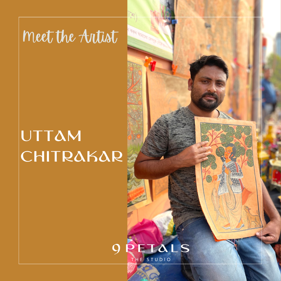 Kalighat Paintings by Uttam Chitrakar