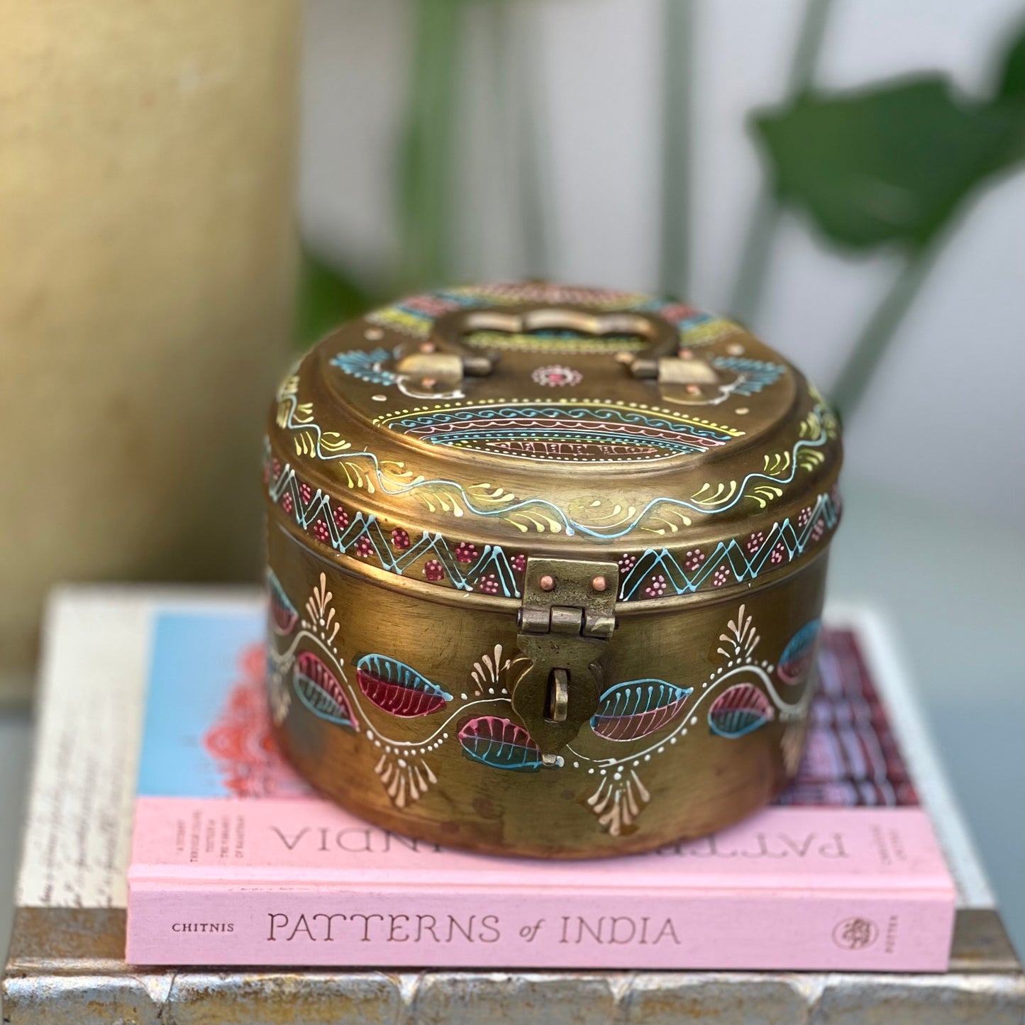 Vintage Hand-Painted Storage Box