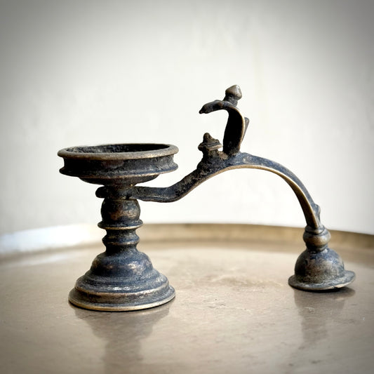 Bronze Arti with Shiva and Naga