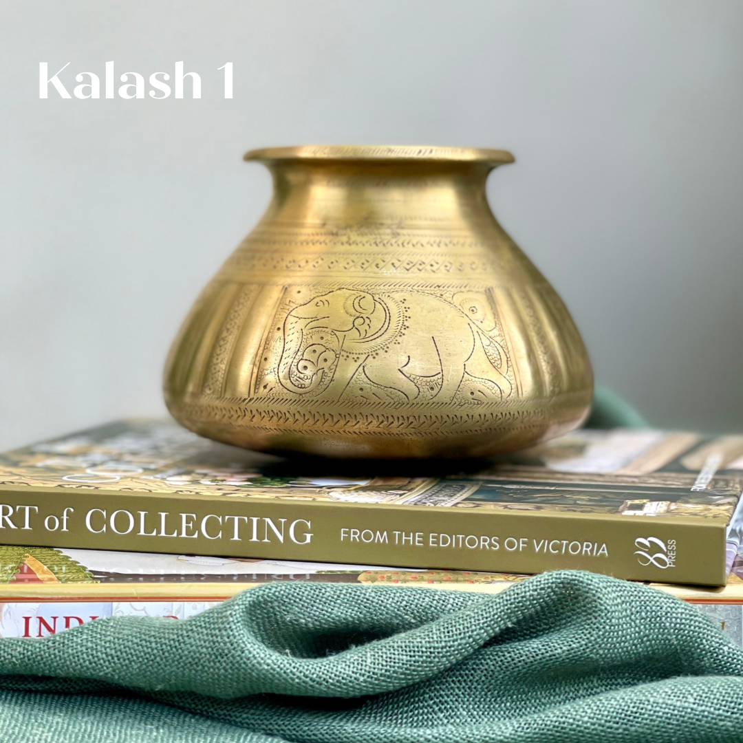 Vintage Hand Carved Kalash