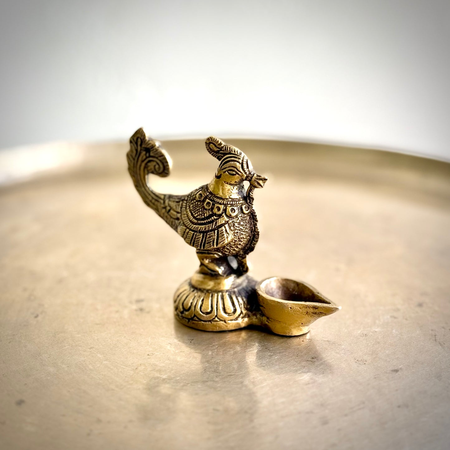 Brass Annapakshi Oil Lamp – Elegant & Auspicious Décor