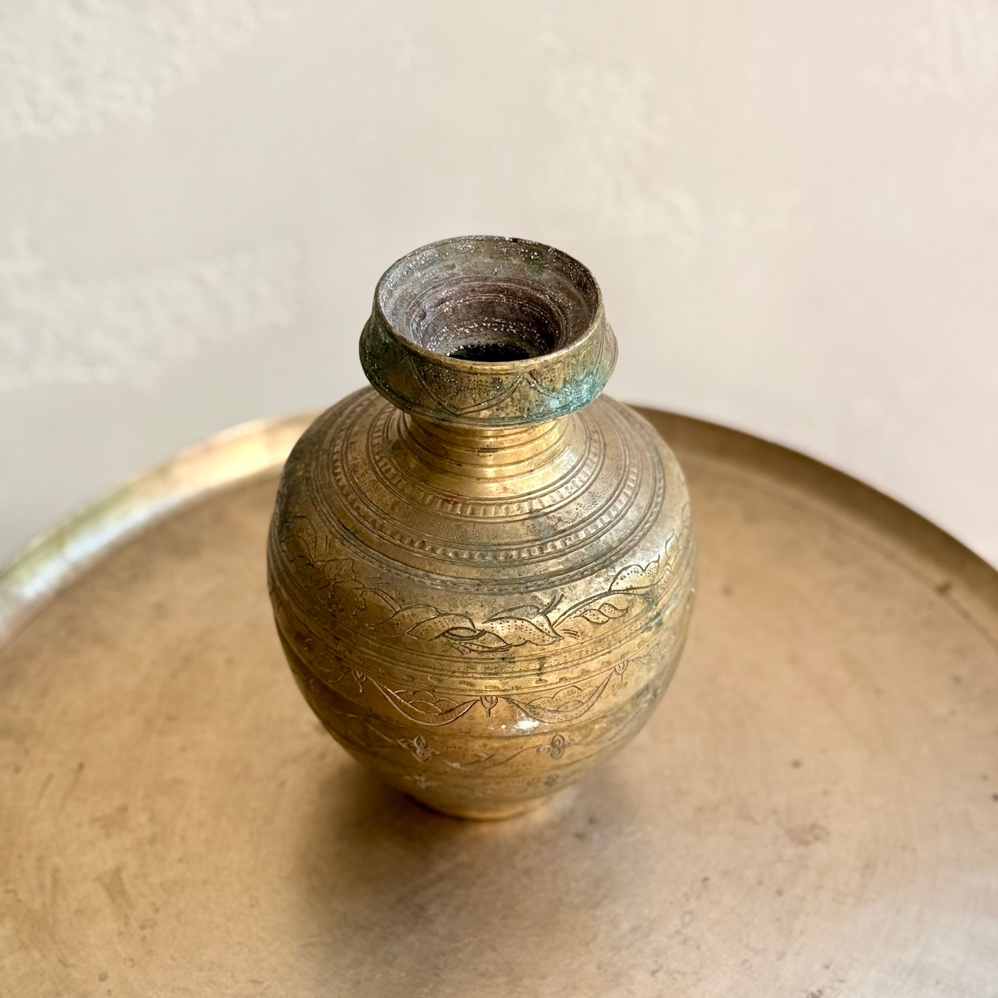 Rare Vintage Hand-Etched Kalash