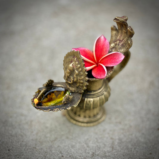 Sukunda Lamp - Handcrafted Bronze Ritual Lamp from Nepal
