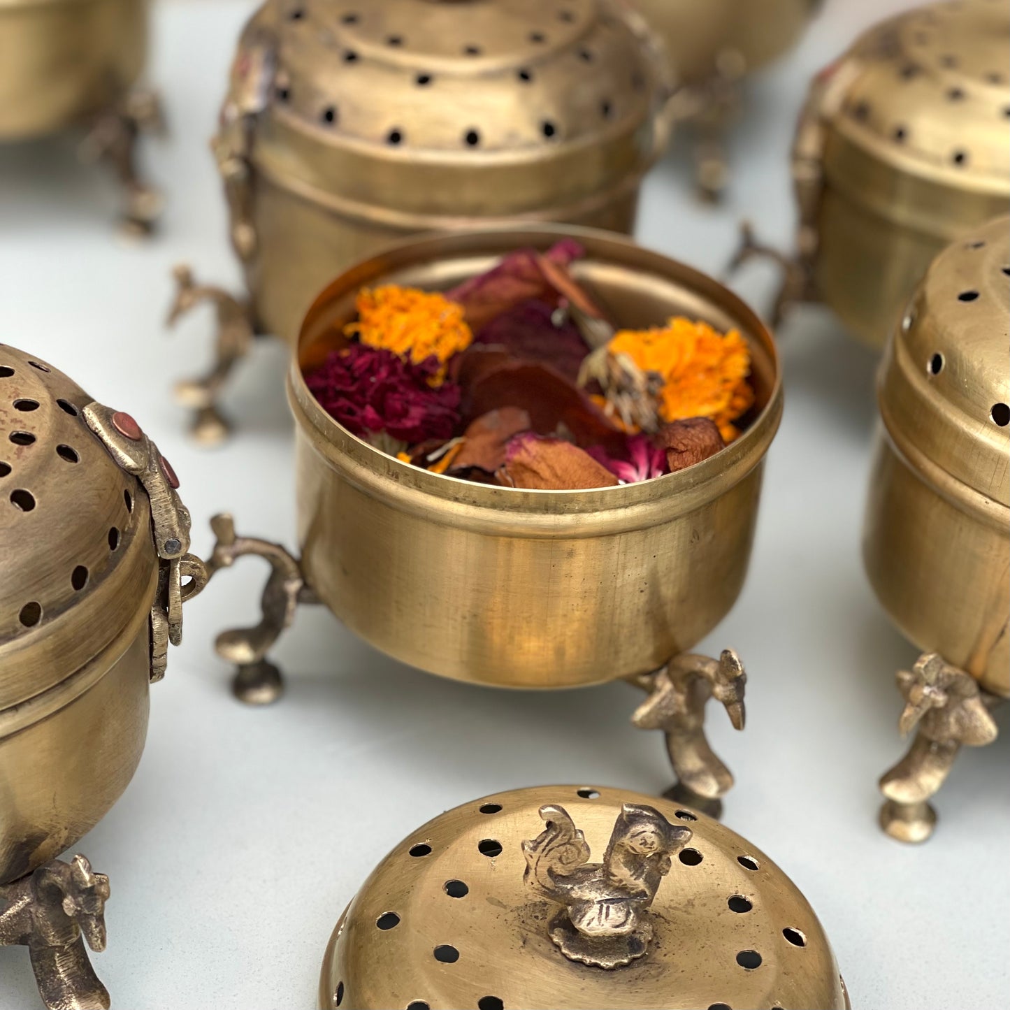 Vintage ‘Mor’ Potpourri Holder/Dhoopdan