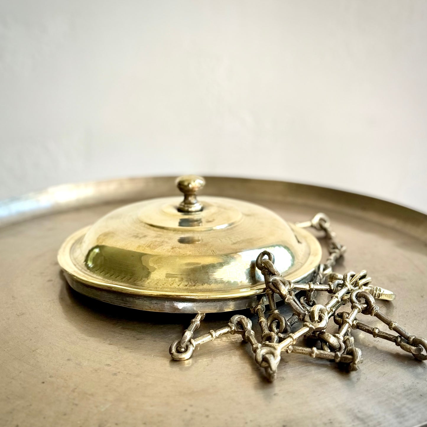 Vintage Brass Hanging Bird Feeder