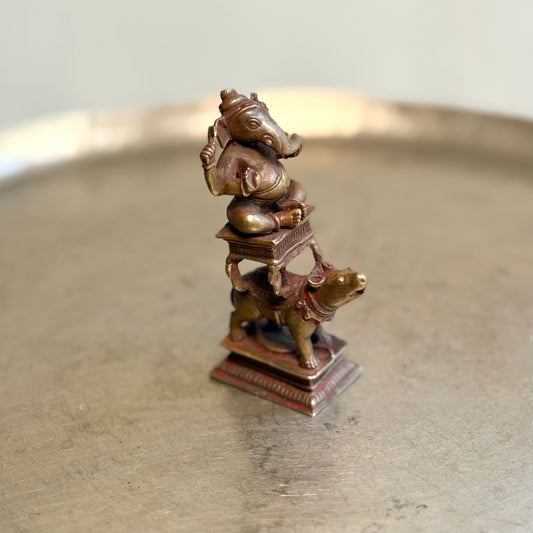 Vintage Brass Ganesha on Mouse
