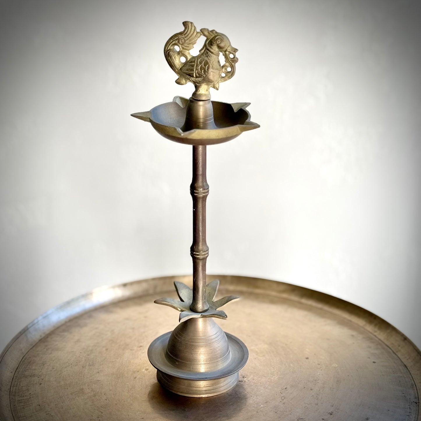 Oil Lamp With Hamsa & Lotus