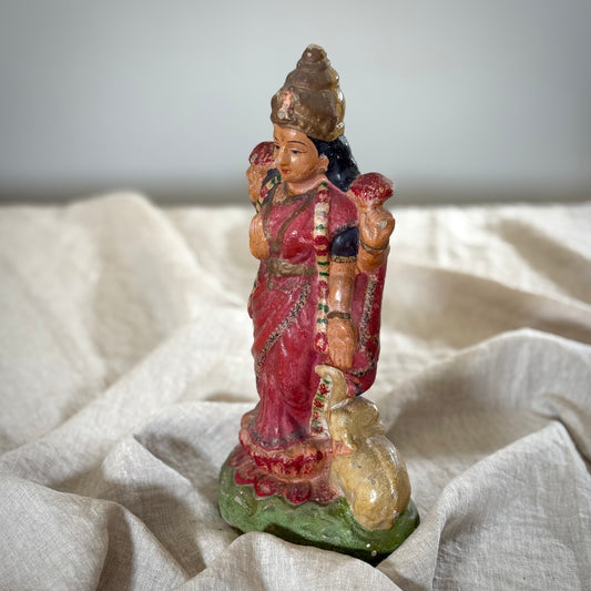 Antique Gajalakshmi Golu Doll — Ravi Varma Inspired (Circa 1940s)
