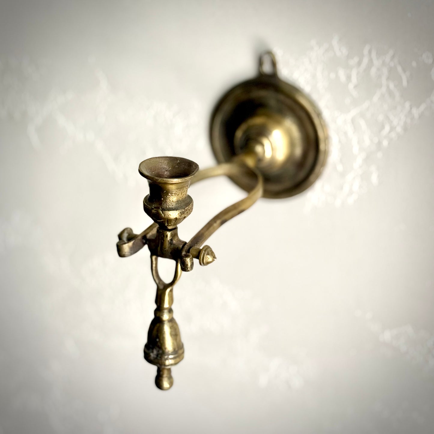 Vintage Brass Two-in-One Candle Stand