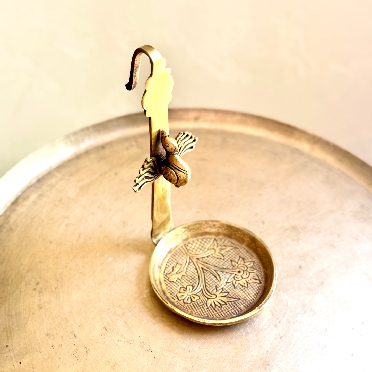 Heritage Brass Candle Stand & Bird Feeder