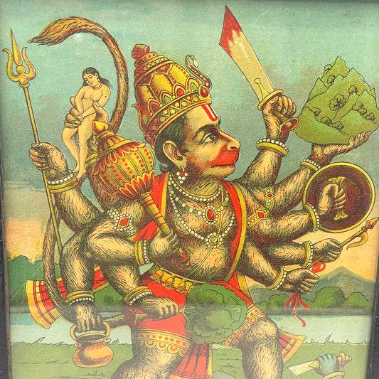 ‘Ahi Mahi Vadh’ Raja Ravi Varma Lithograph Print