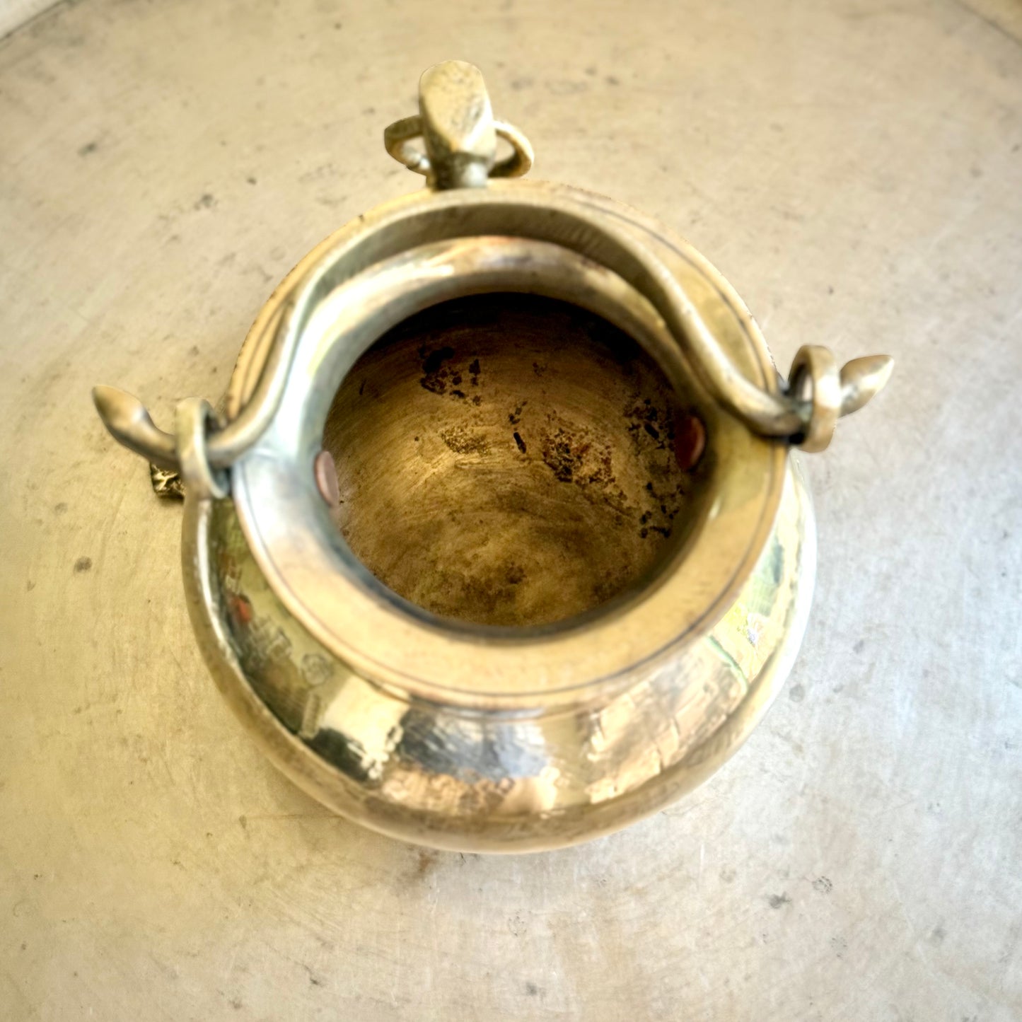Vintage Brass Hanging Pot
