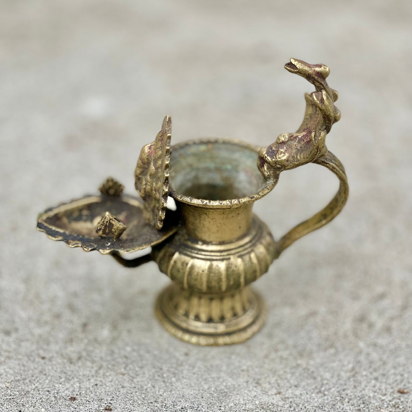 Sukunda Lamp - Handcrafted Bronze Ritual Lamp from Nepal