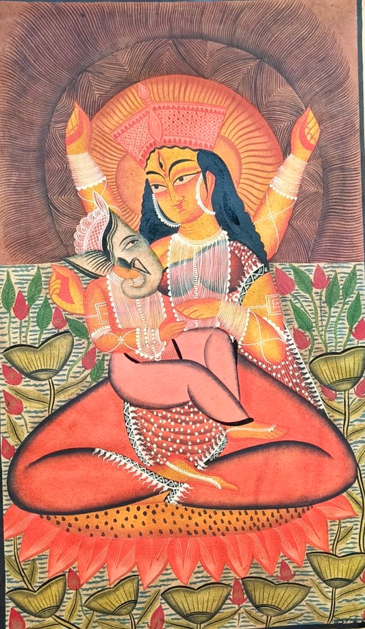 ‘Goddess Parvati with Infant Ganesha’ by Uttam Chitrakar