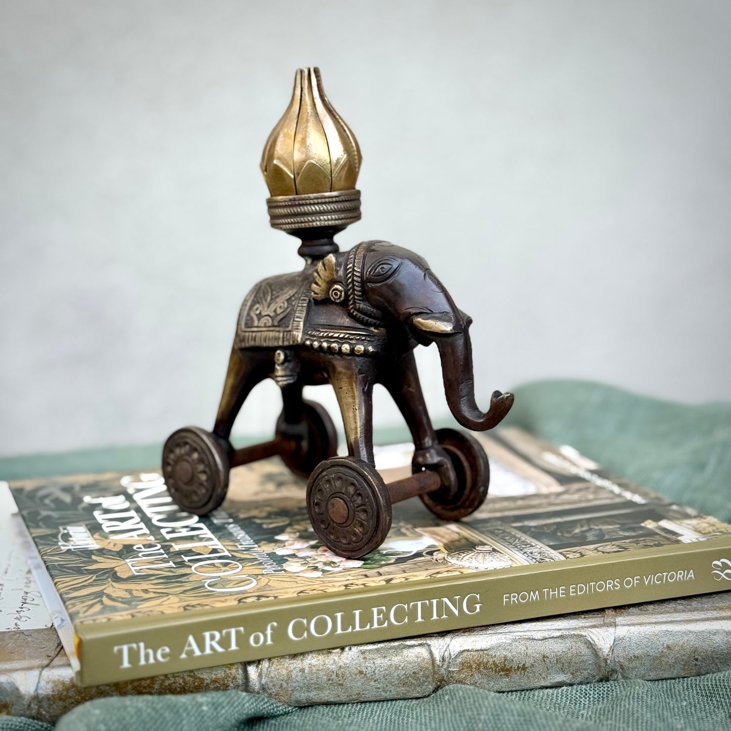 Royal Elephant with Lotus Lamp