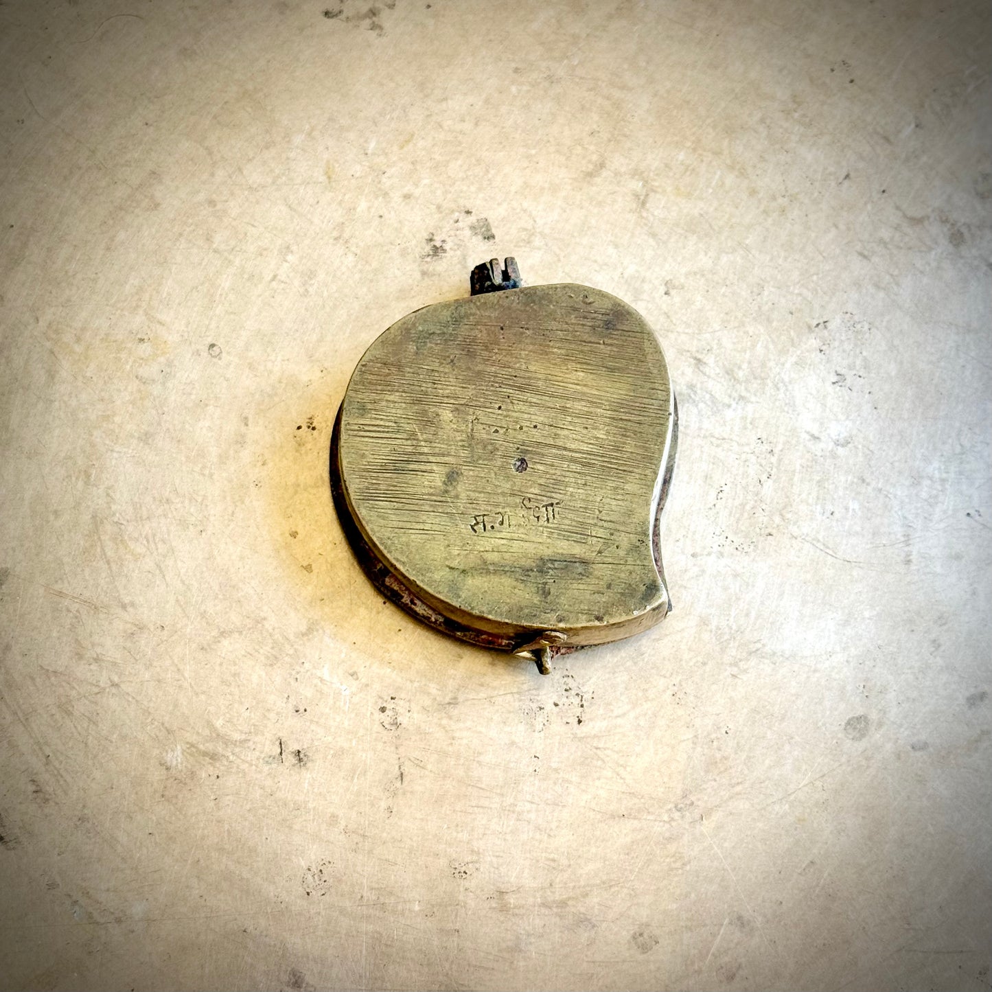 Vintage Ganesha Engraved Kumkum Box