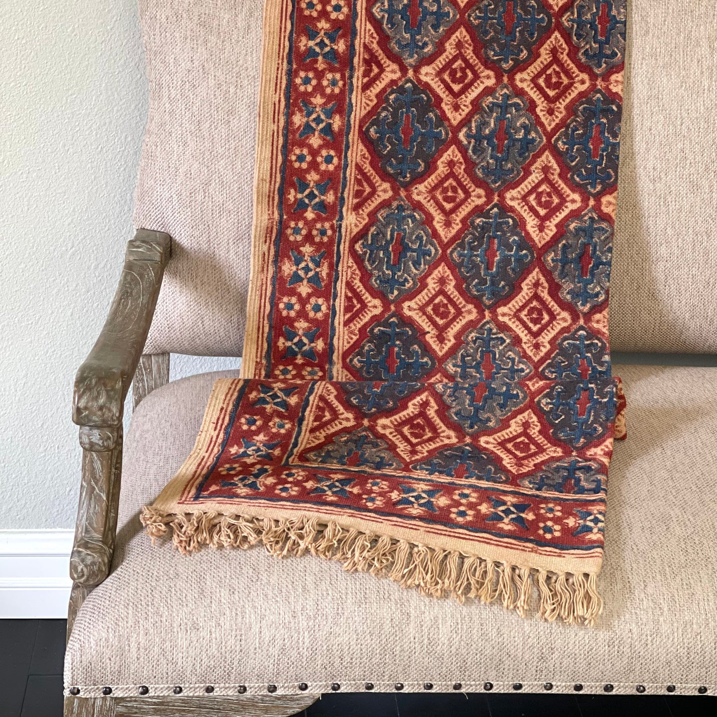 ‘Gulal’ Kalamkari Dhurrie