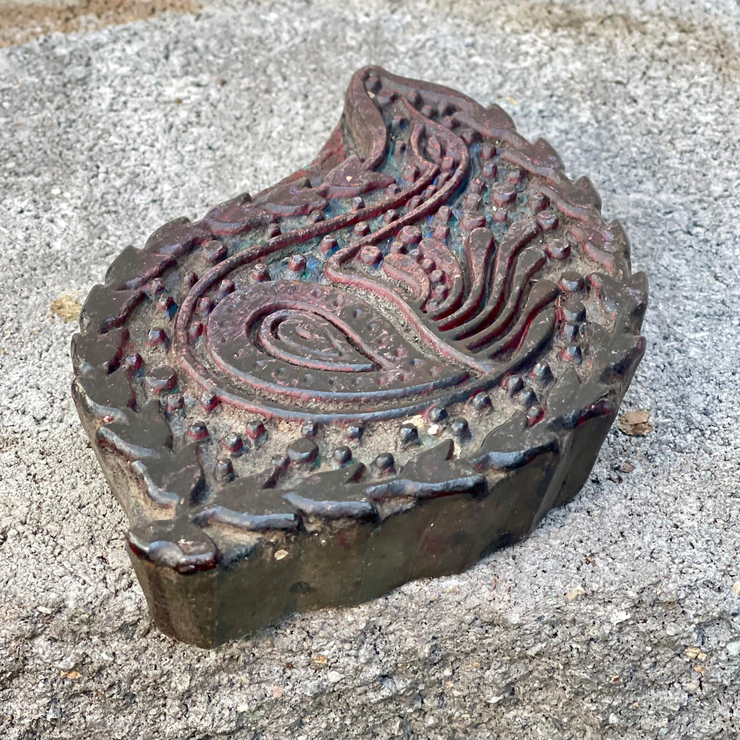 Vintage Paisley Printing Block