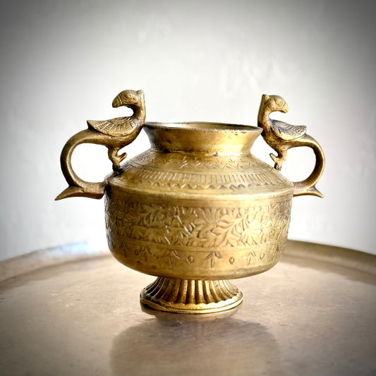 Rare Shaped Brass Planter
