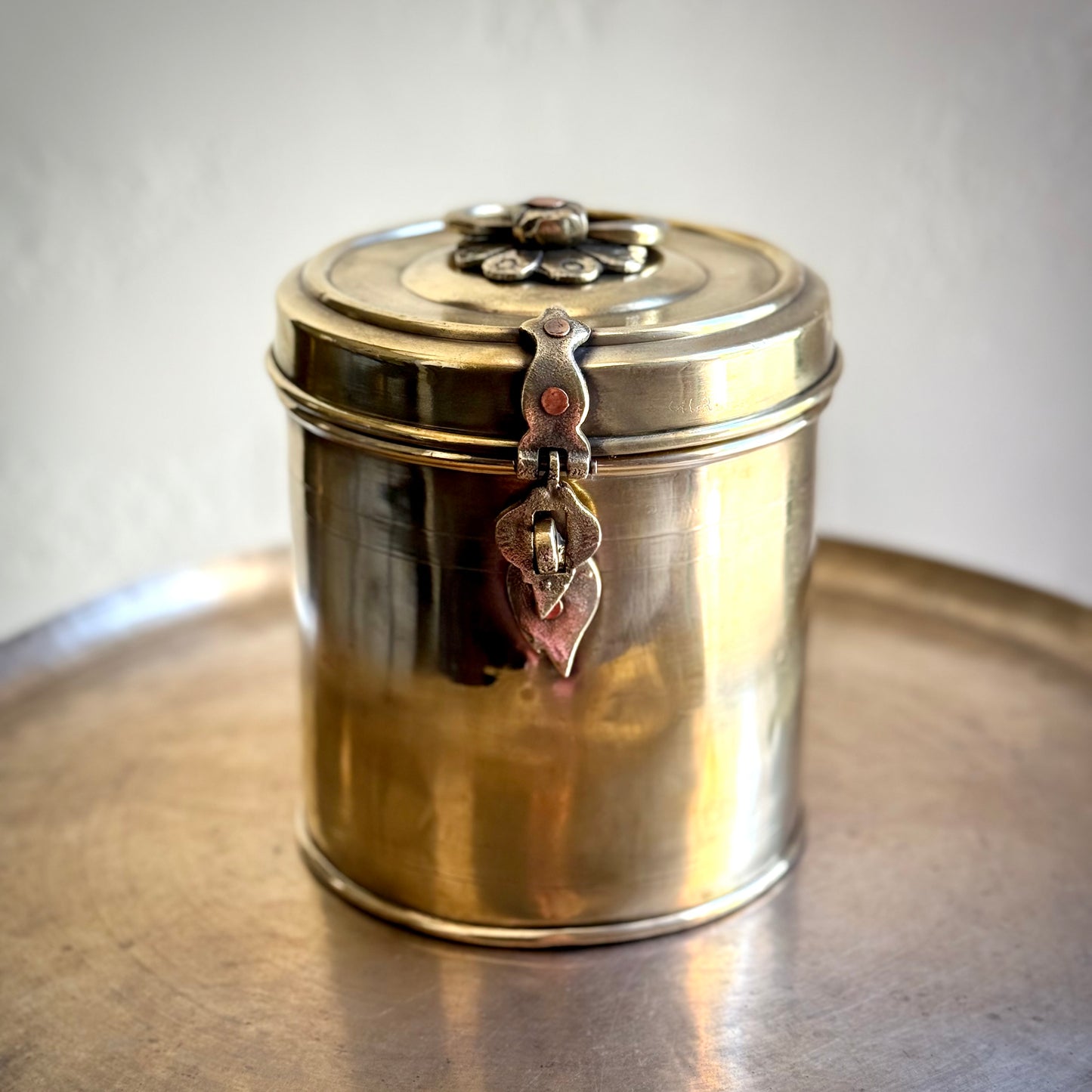 Vintage Brass Storage Canister