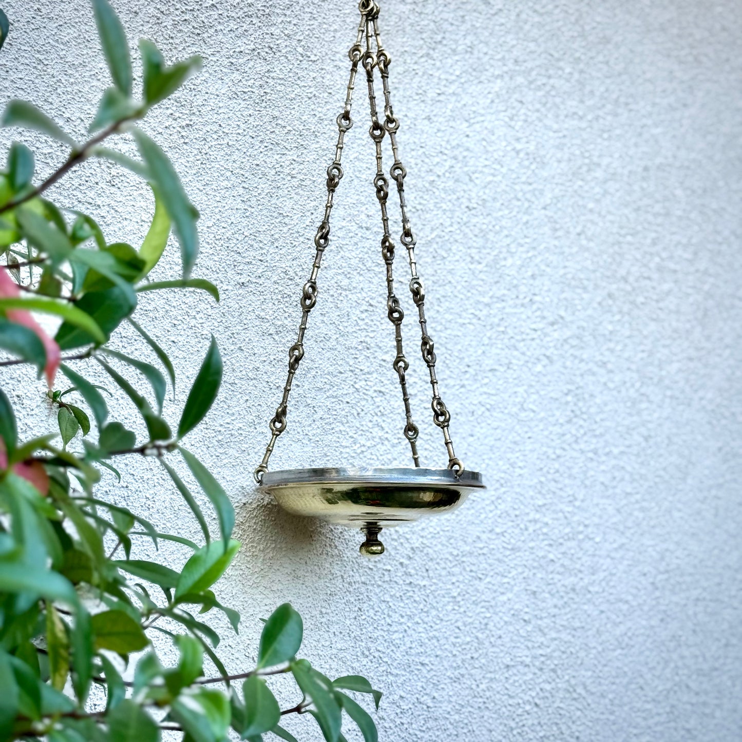 Vintage Brass Hanging Bird Feeder