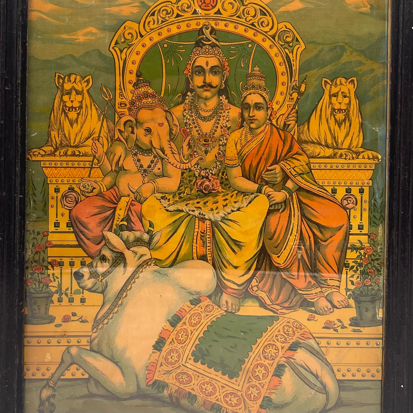 ‘Shankar’ Raja Ravi Varma Lithograph Print