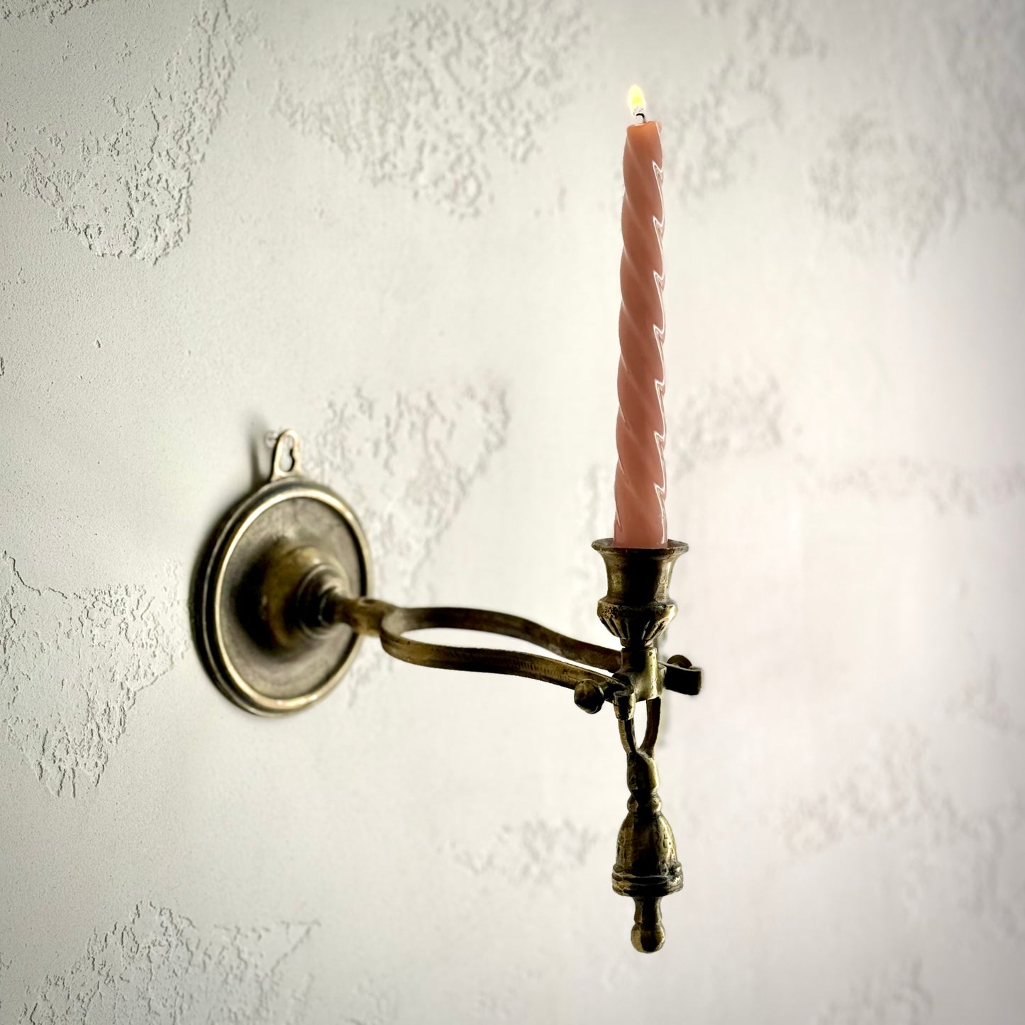 Vintage Brass Two-in-One Candle Stand