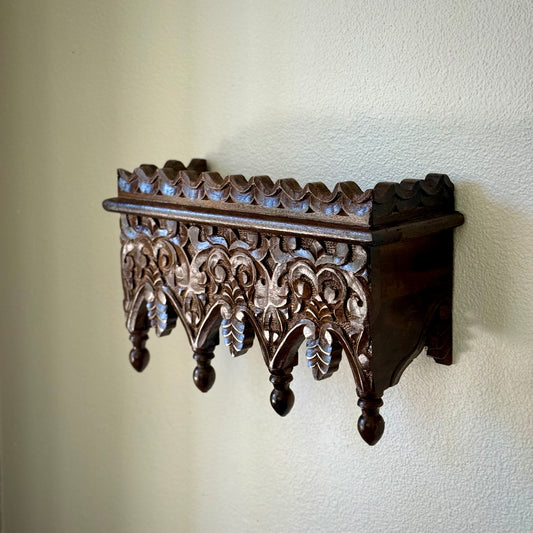 ‘Raunaq’ Handcarved Wooden Wall Shelf
