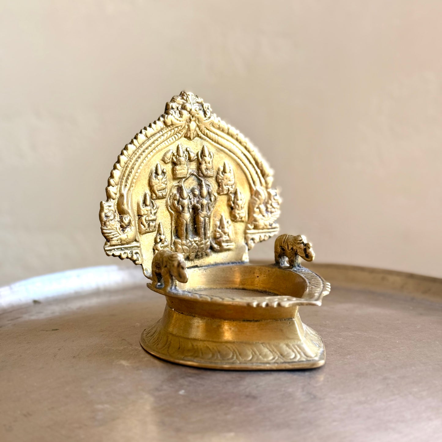 Vintage Large Ashta Lakshmi Lamp