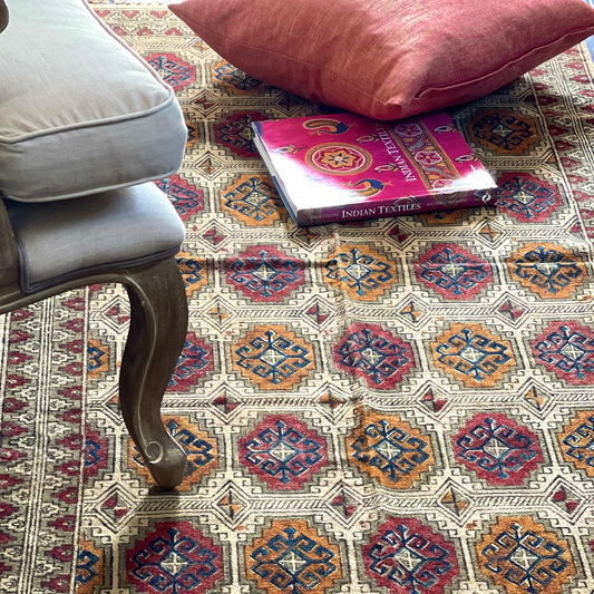 ‘Chaman’ Kalamkari Dhurrie