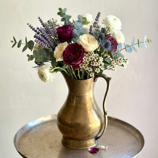 Vintage Handcrafted Brass Water Jug