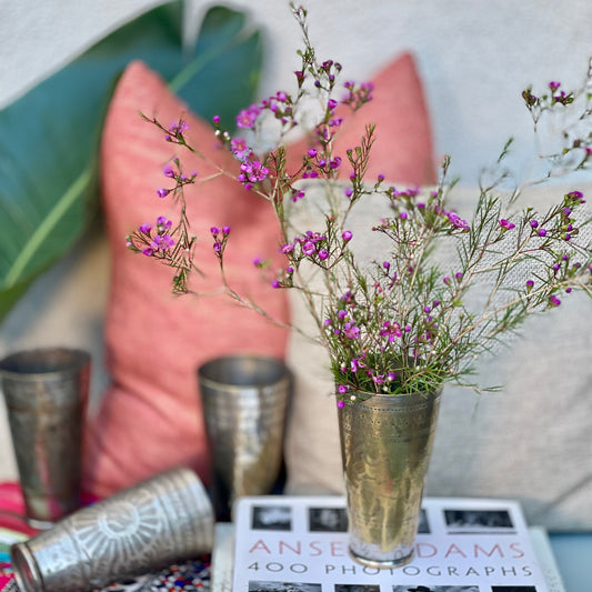 Vintage Brass Lassi Glass