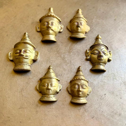 Antique Brass Miniature pair - Shiva & Gauri