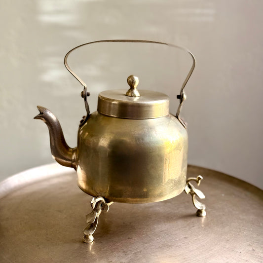 Vintage Brass Tea Kettle