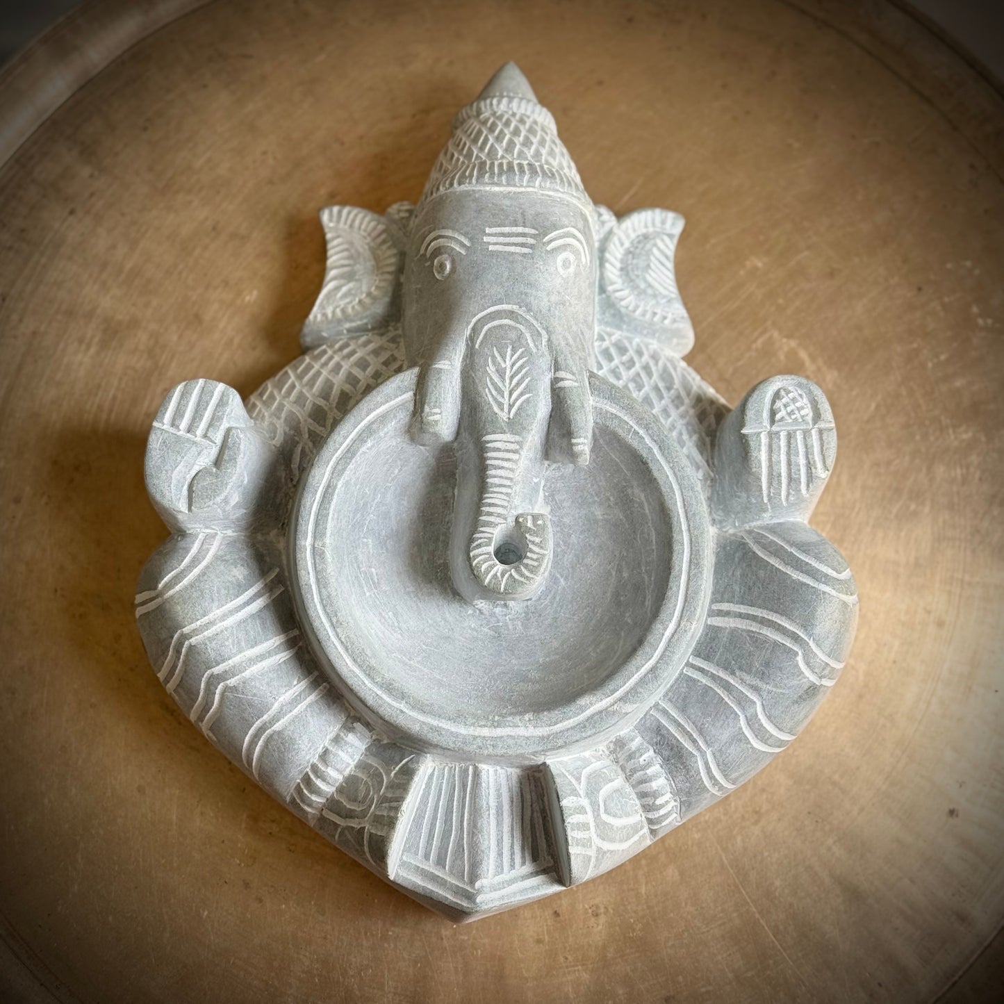 Ganesha Diya with Urli Design