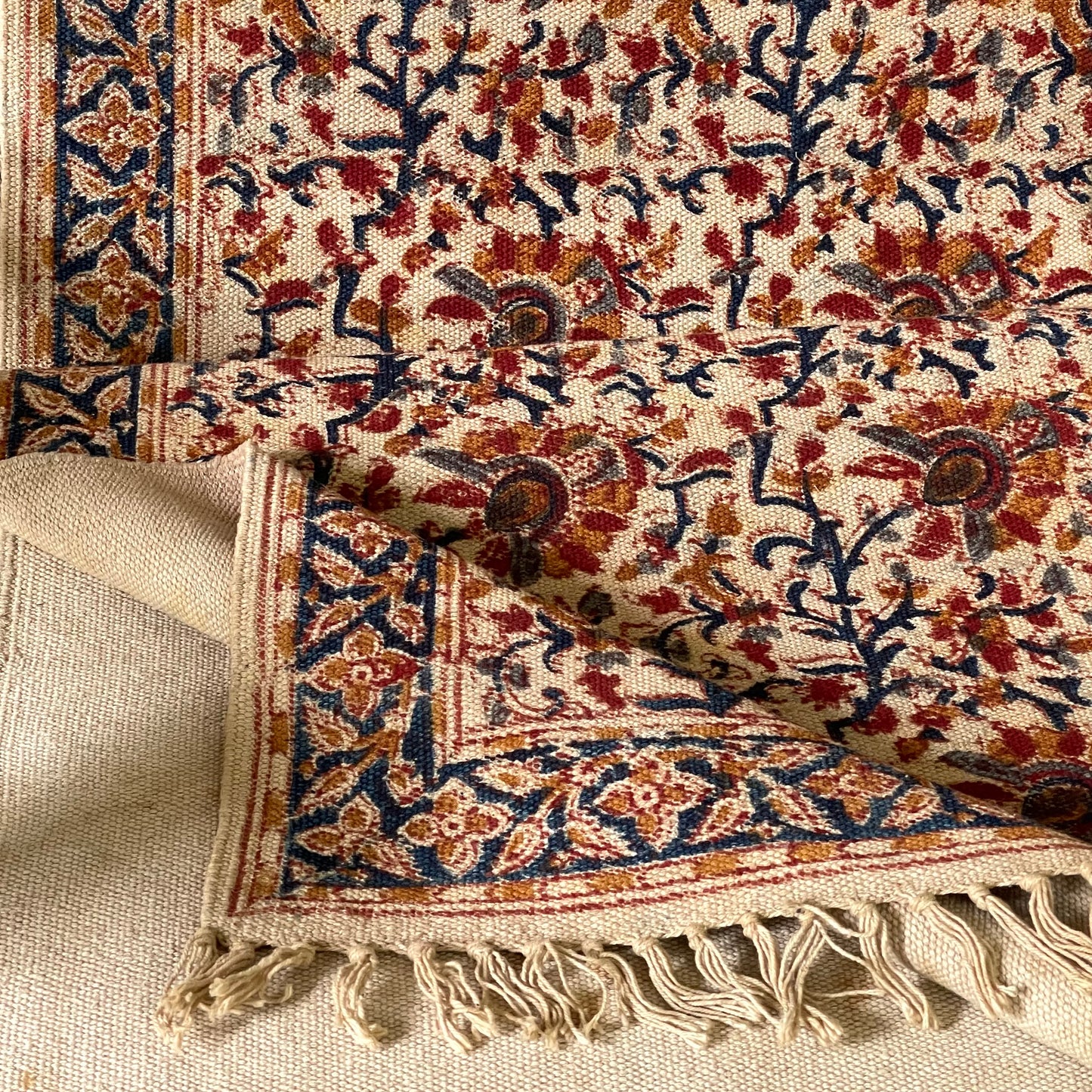 ‘Phool’ Kalamkari Dhurrie