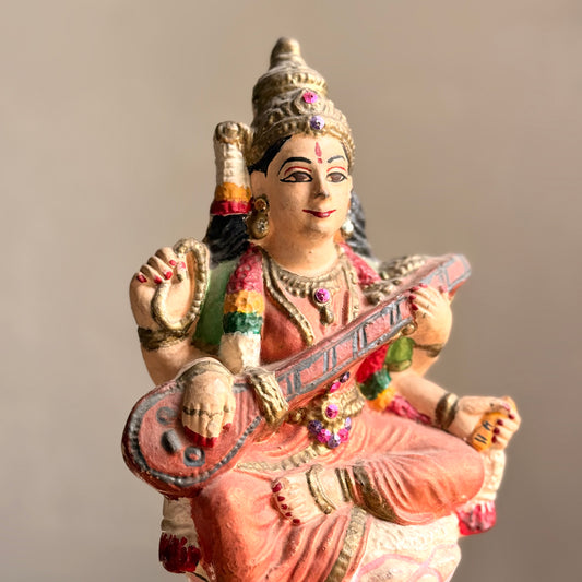 Vintage Golu Doll – Goddess Saraswati