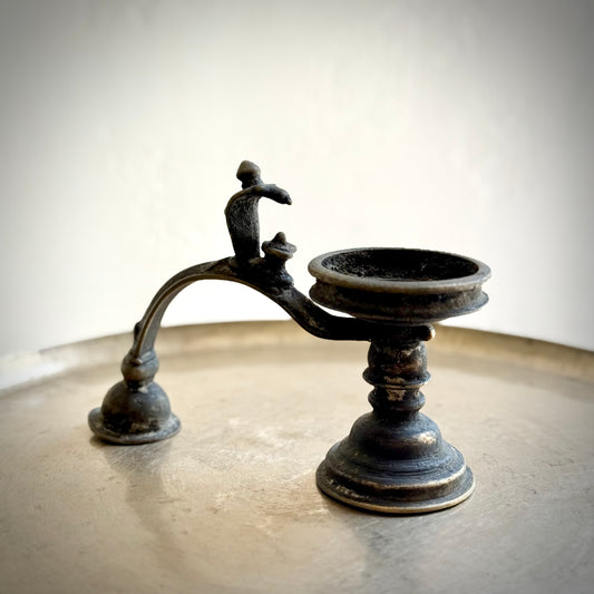 Bronze Arti with Shiva and Naga