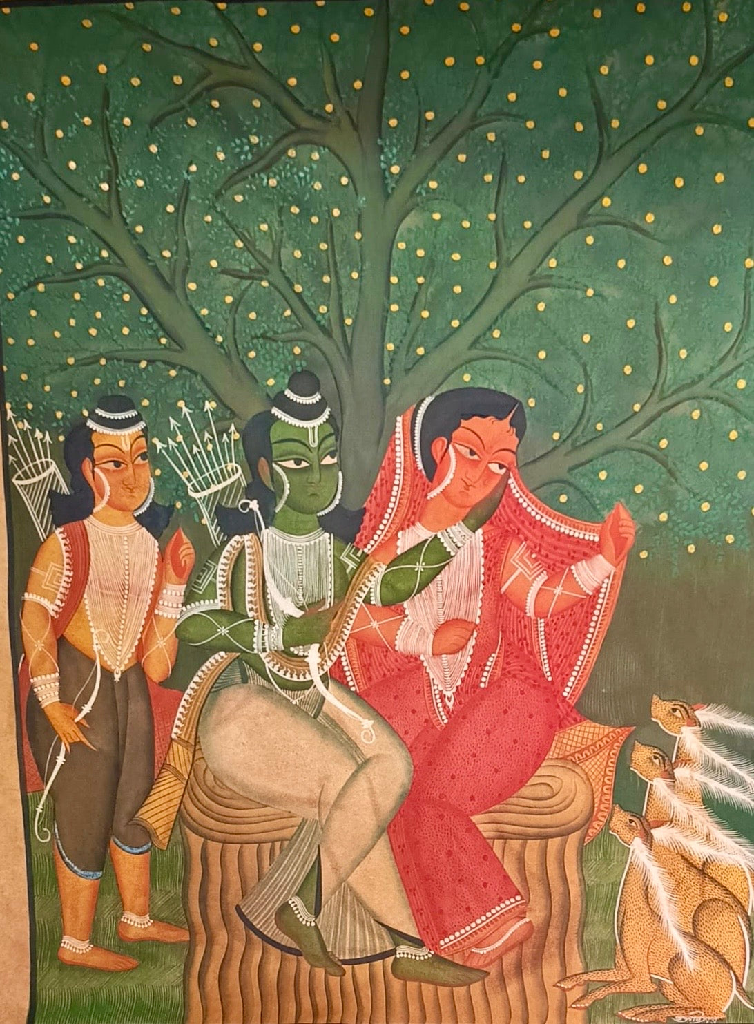 ‘Ram, Sita, and Laxman’ by Uttam Chitrakar