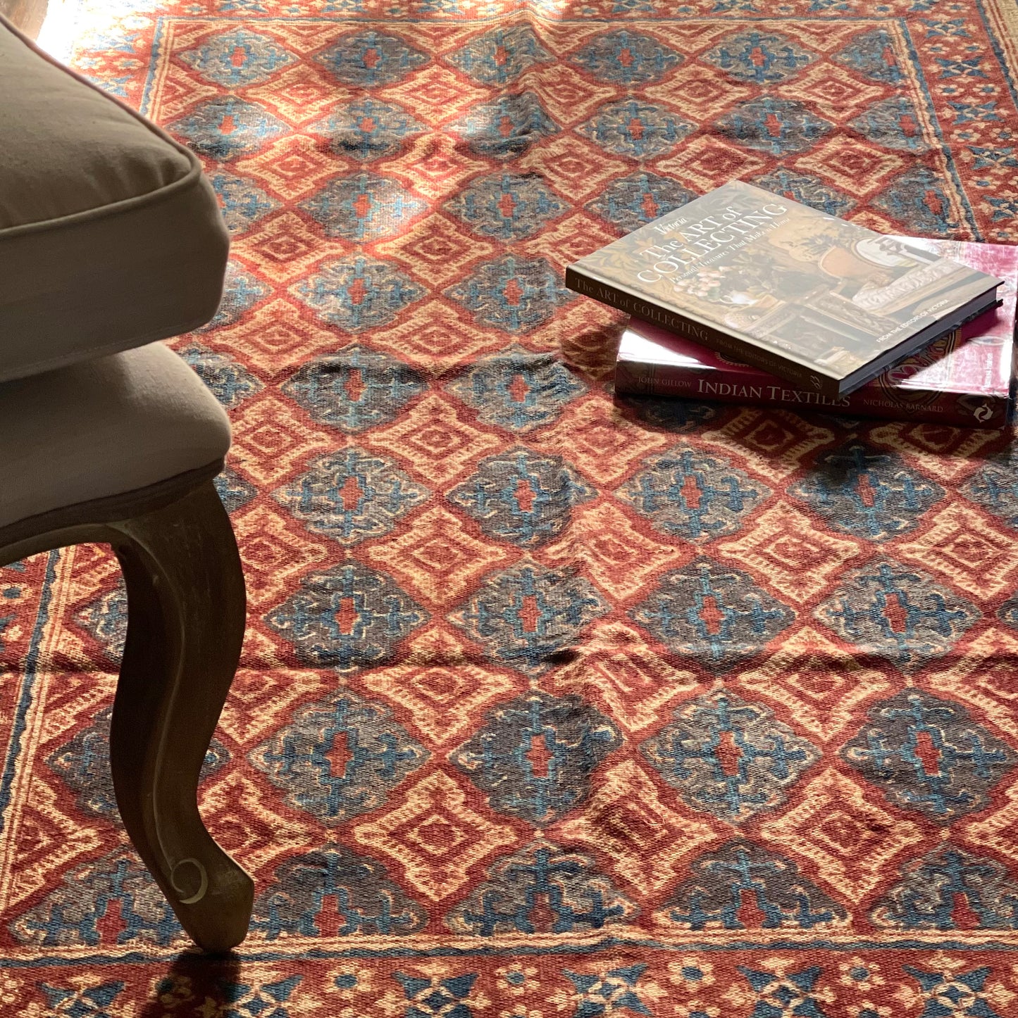 ‘Gulal’ Kalamkari Dhurrie