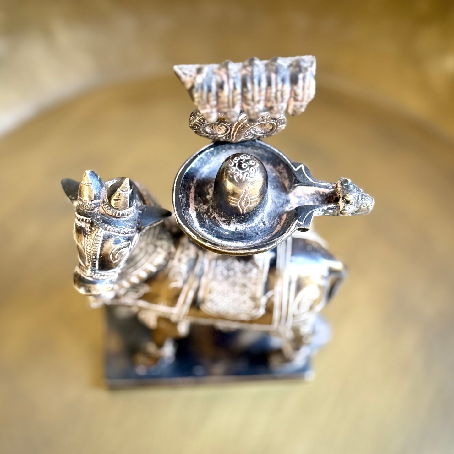 Nandi Statuette with Naga