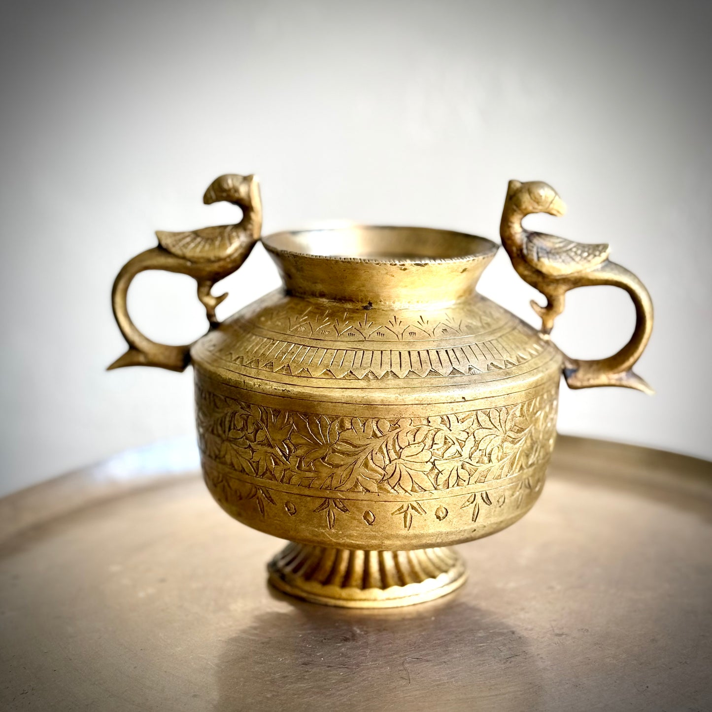 Rare Shaped Brass Planter