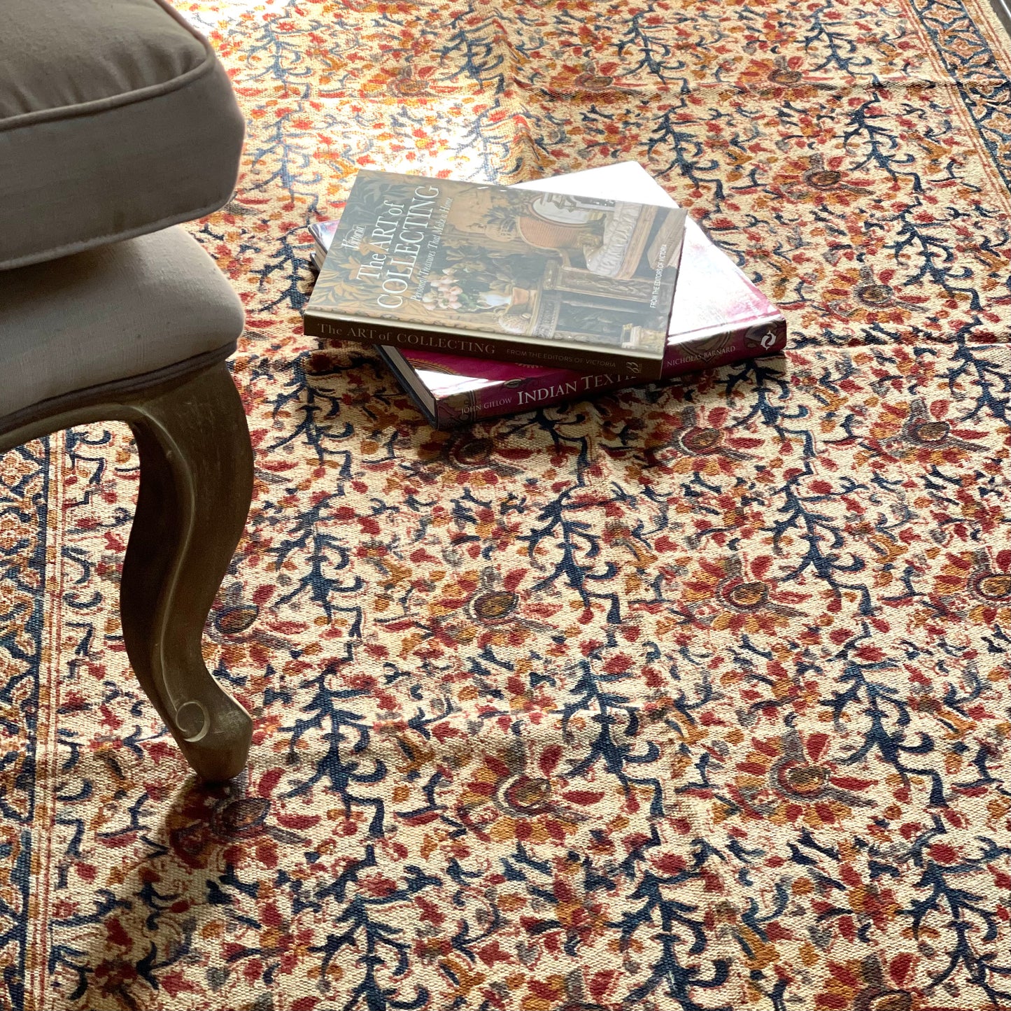 ‘Phool’ Kalamkari Dhurrie