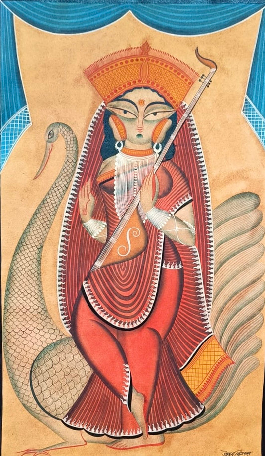 ‘Goddess Saraswati’ by Uttam Chitrakar