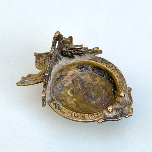 Vintage Twin Peacocks Lamp