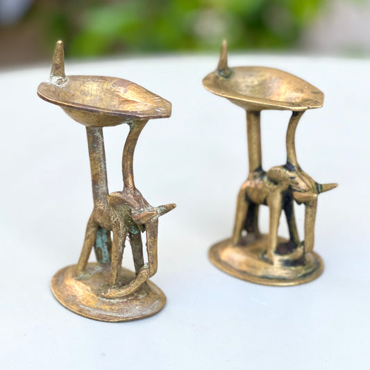 Vintage Elephant Lamp Pair