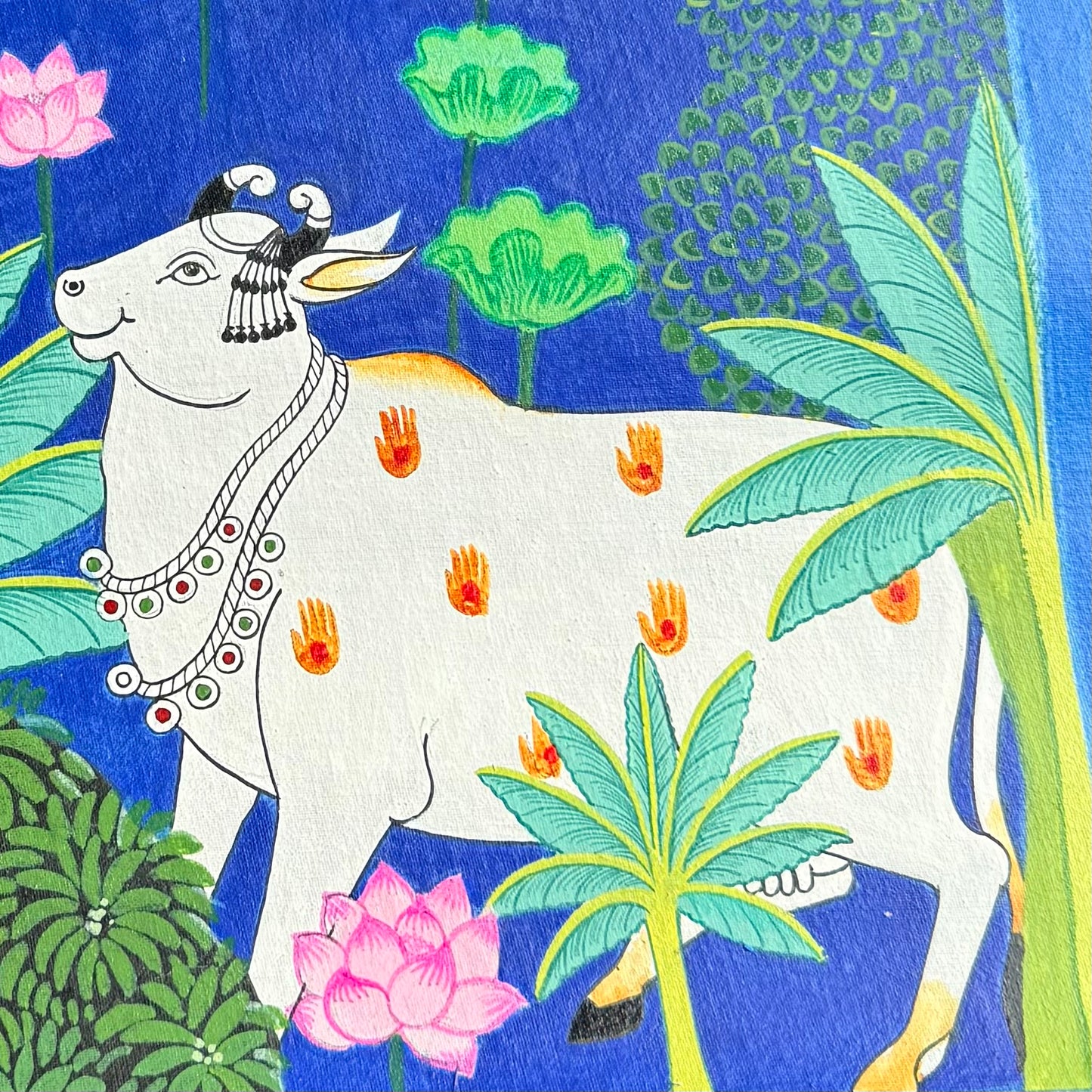 Lotus and the Sacred Cow: Pichwai Painting