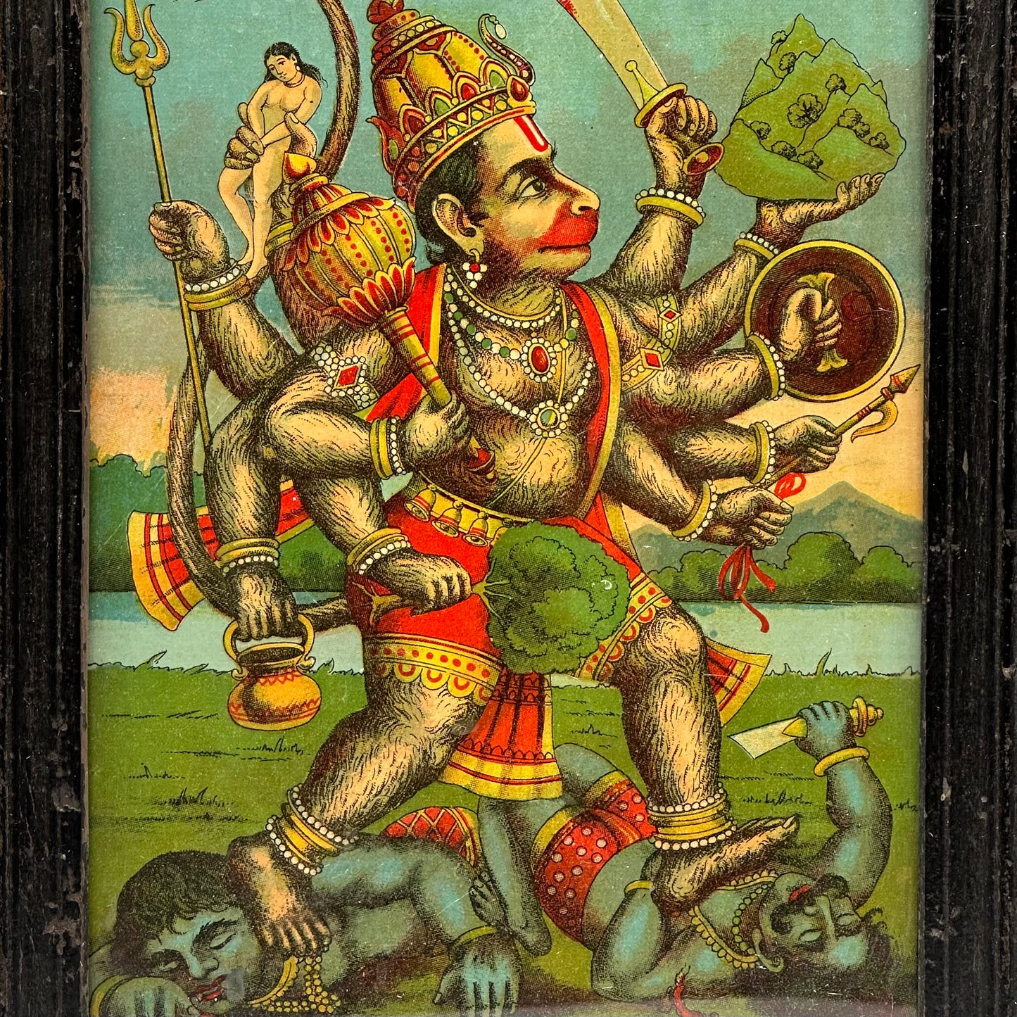 ‘Ahi Mahi Vadh’ Raja Ravi Varma Lithograph Print