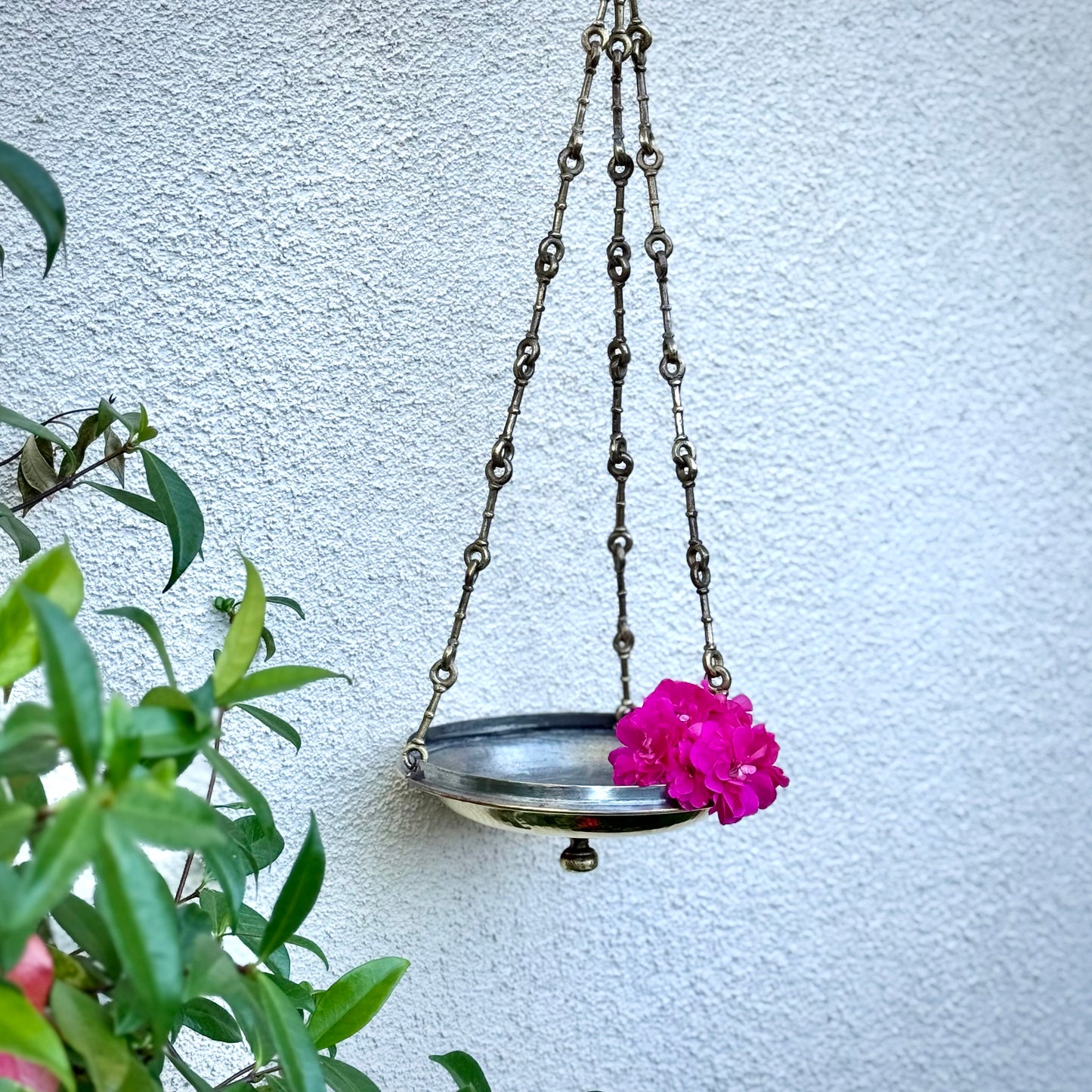 Vintage Brass Hanging Bird Feeder