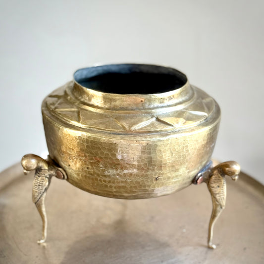 Antique Brass Footed Planter– A Collector’s Gem
